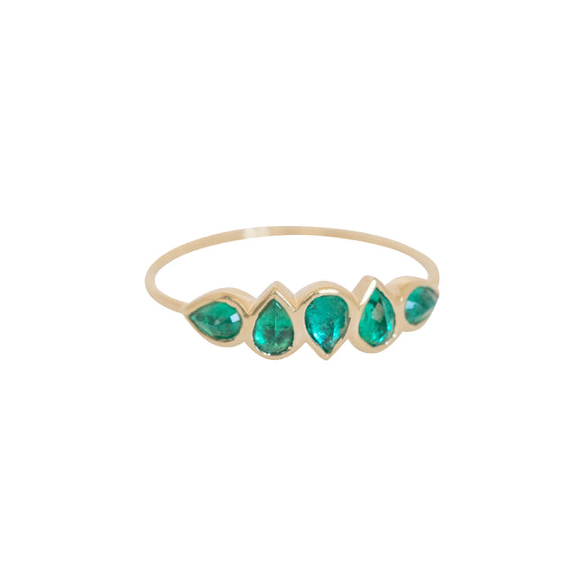 Pear Shape Emerald Ring