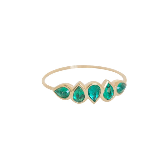 Pear Shape Emerald Ring - Main Img