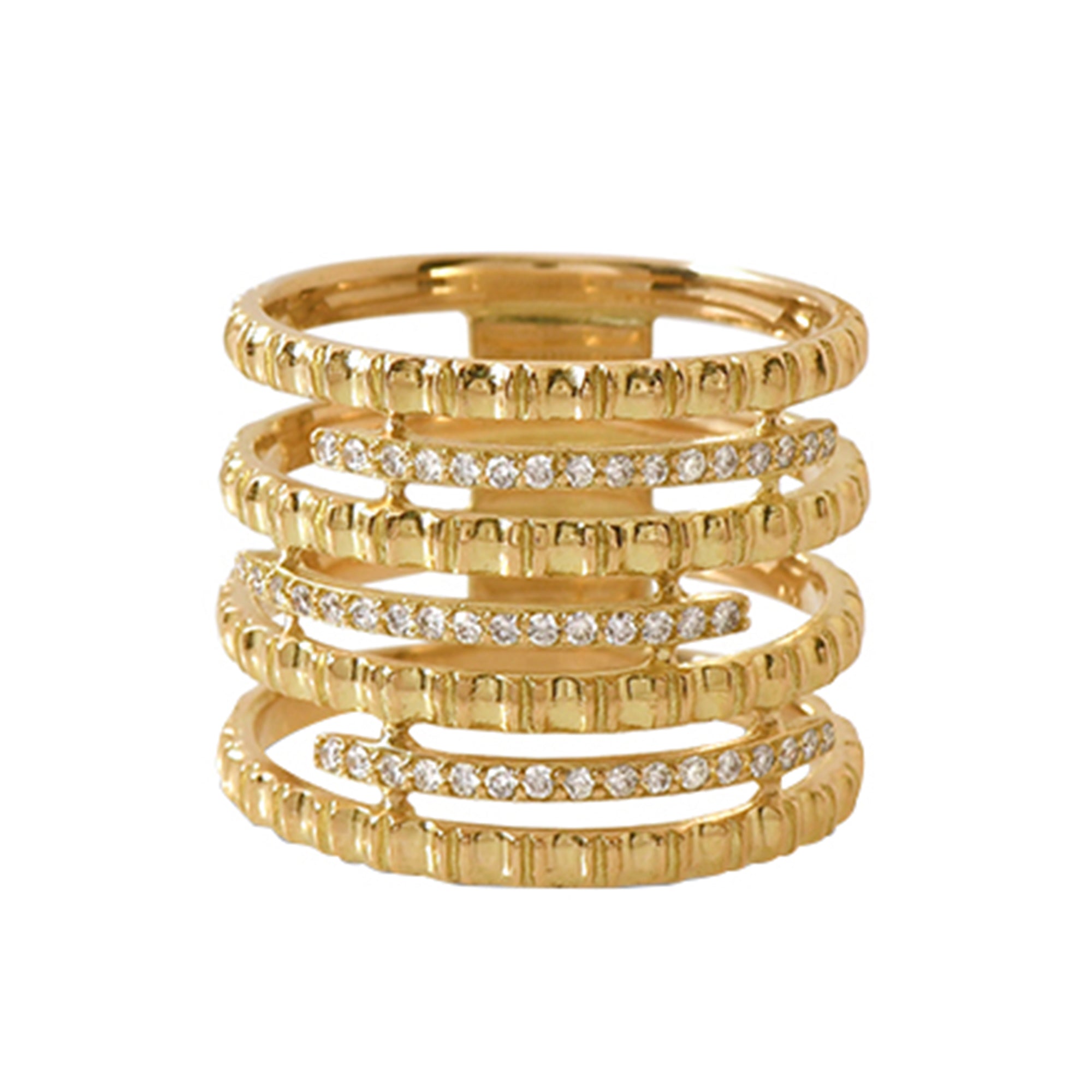 Diamond Chiwara Coil Ring