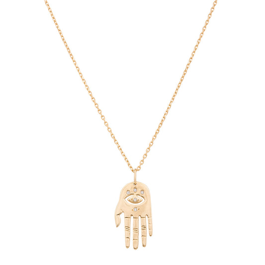Small Dharma Hand Pendant Necklace - Main Img