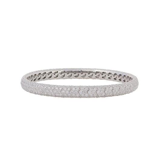 Diamond Stretch Bracelet - White Gold - Main Img