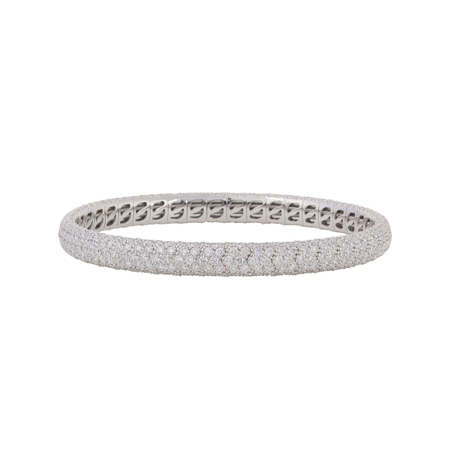 Diamond Stretch Bracelet - White Gold