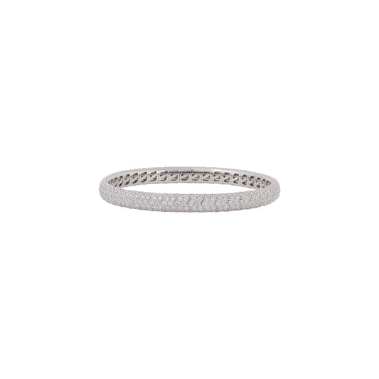 Diamond Stretch Bracelet - White Gold - Main Img