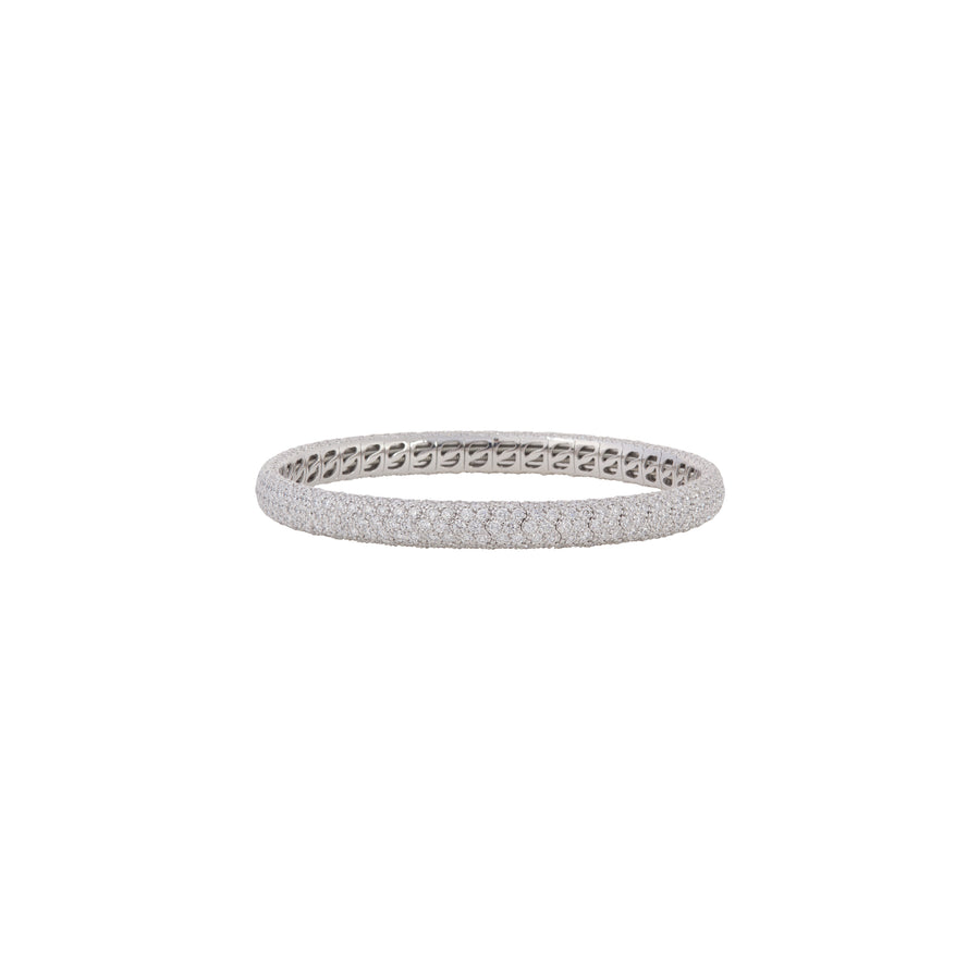 Diamond Stretch Bracelet - White Gold