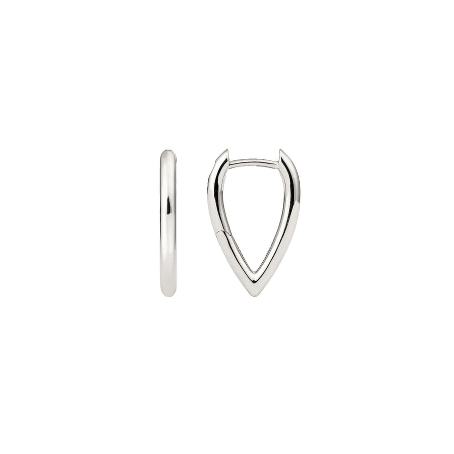 Engelbert Mini Drop Link Earrings - White Gold - Earrings - Broken English Jewelry