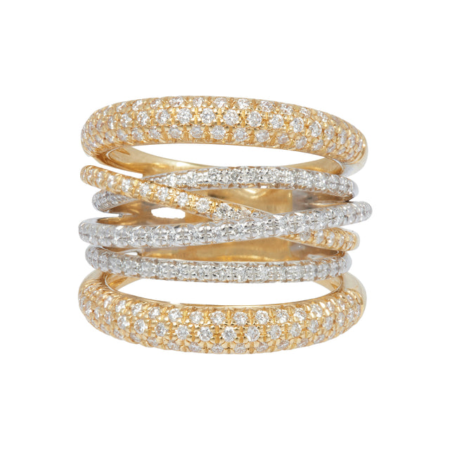Diamond Scribble Band Ring