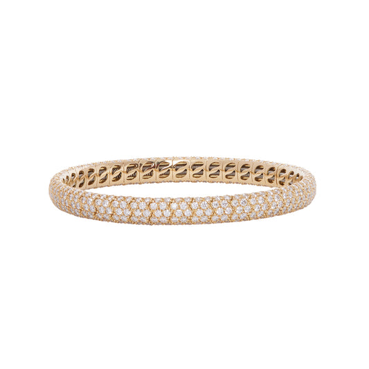 Diamond Stretch Bracelet - Yellow Gold - Main Img