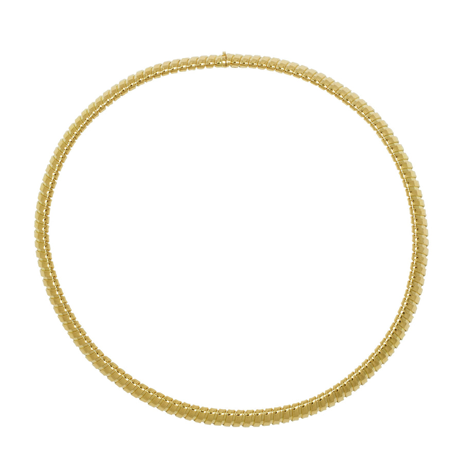 Sidney Garber Single Band Collana Necklace - 14.5" Yellow Gold - Necklaces - Broken English Jewelry top view