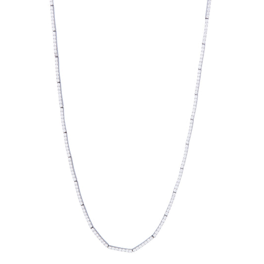 Full Diamond Thin Lyra Necklace - Main Img