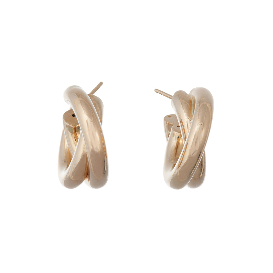 Sidney Garber Double Intertwined Hoop Earrings, front view