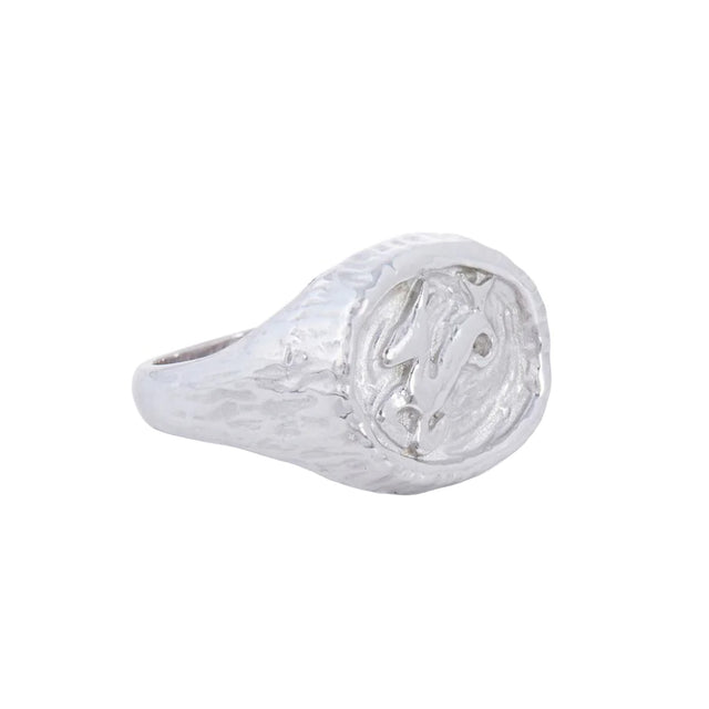 Sidney Garber Capricorn Zodiac Ring - White Gold - Rings - Broken English Jewelry side view