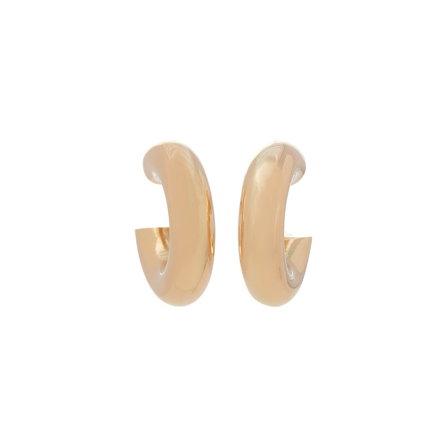 Wide Tubular Hoop Earrings