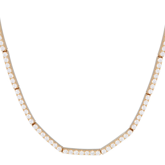 Full Diamond Thin Necklace - Main Img