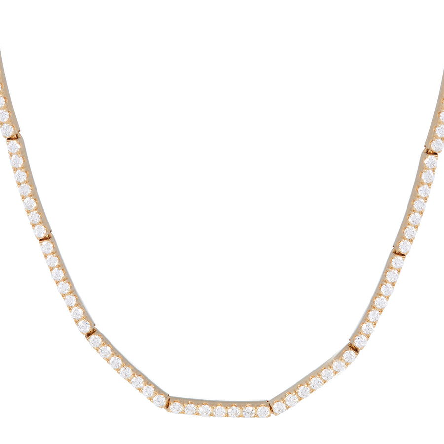 Sidney Garber Full Diamond Thin Necklace - Necklaces - Broken English Jewelry