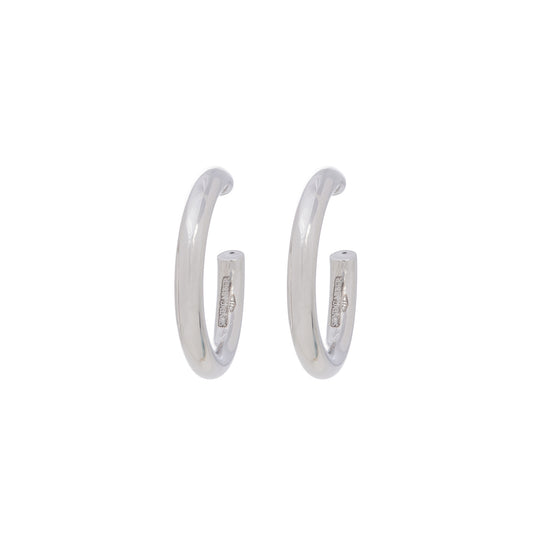 Mallory Hoop Earrings - White Gold - Main Img