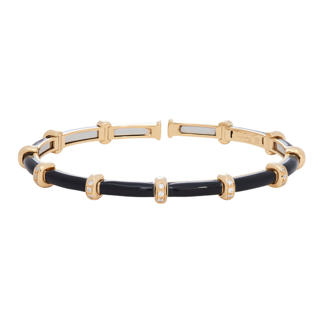 Black Enamel Carly Bracelet
