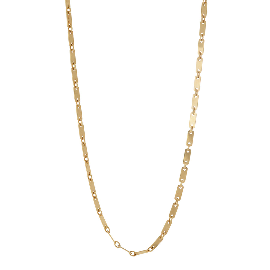 Flat Link Tab Chain - Yellow Gold