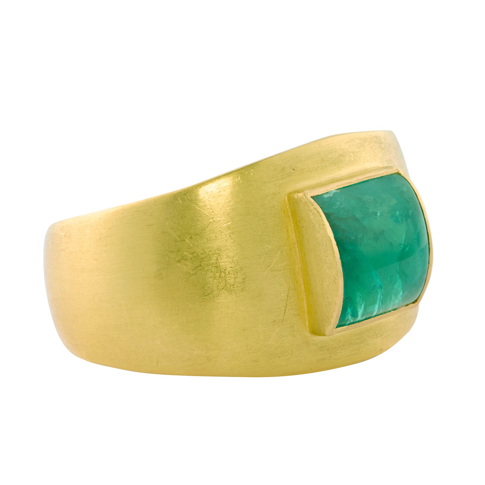 Munnu The Gem Palace Square Cut Emerald Cuff - Bracelets - Broken English Jewelry side view