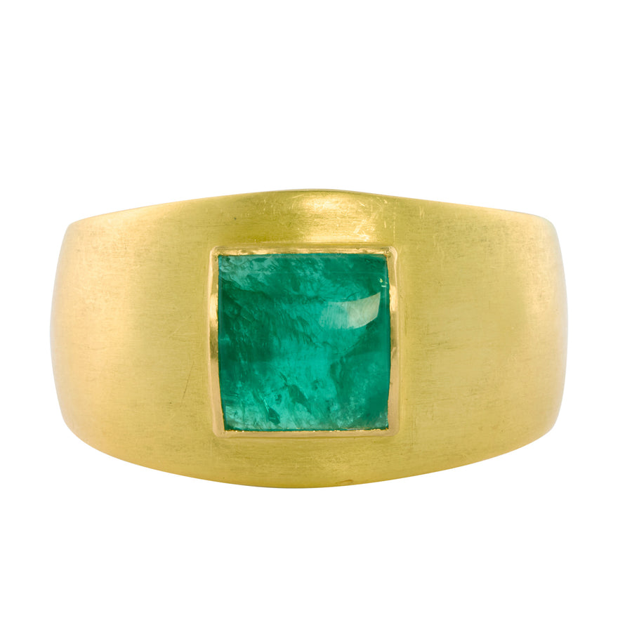 Munnu The Gem Palace Square Cut Emerald Cuff - Bracelets - Broken English Jewelry front view