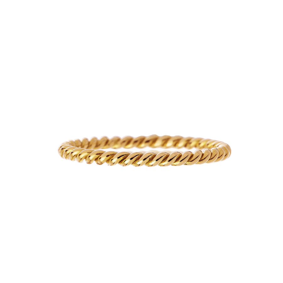 Sethi Couture Single Rope Band - Yellow Gold - Rings - Broken English Jewelry