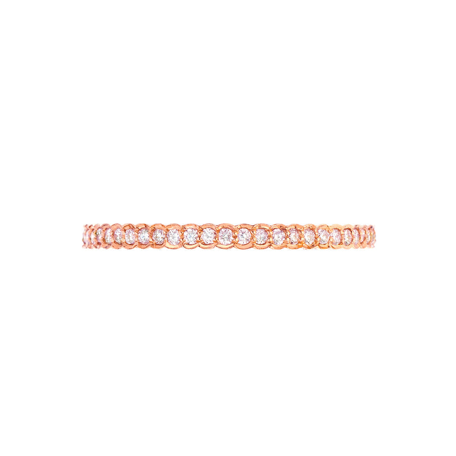 Sethi Couture Diamond Scallop Band - Rose Gold - Rings - Broken English Jewelry
