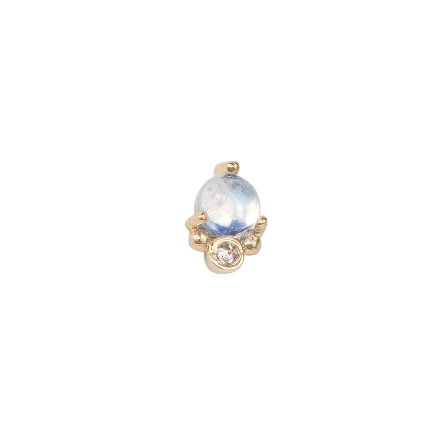 Rainbow Moonstone Stud