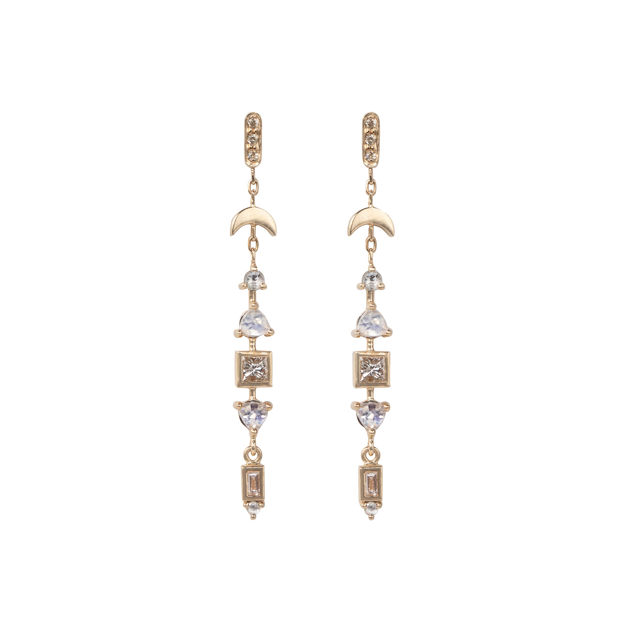 Moonstone Totem Earrings