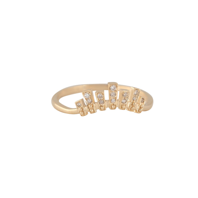 Diamond Irregular Crown Ring
