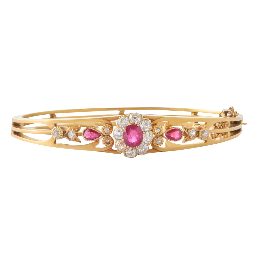 Diamond and Ruby Bangle