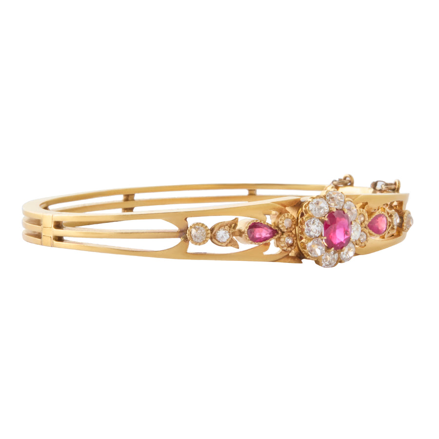 Diamond and Ruby Bangle