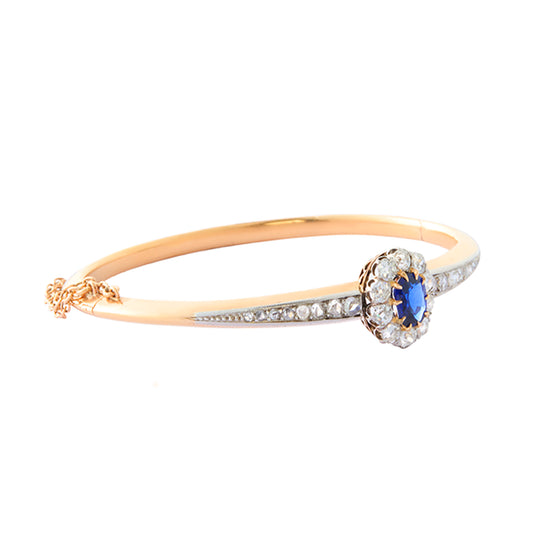 Victorian Bangle - Sapphire and Diamond