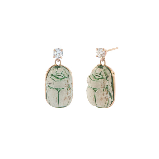 Scarab and Diamond Earrings - Main Img