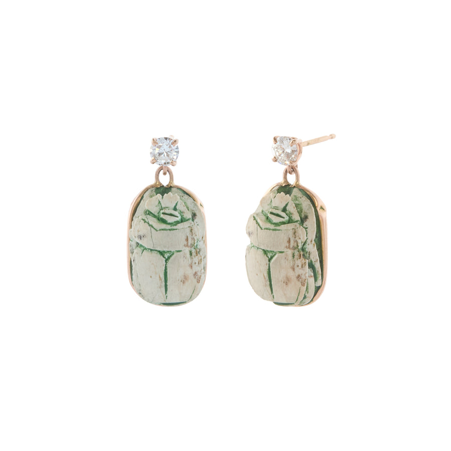 Scarab and Diamond Earrings