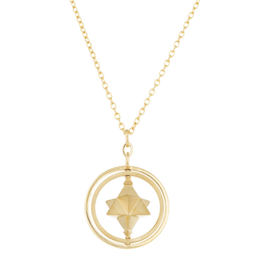 Moving Star Merkabah Necklace - Main Img