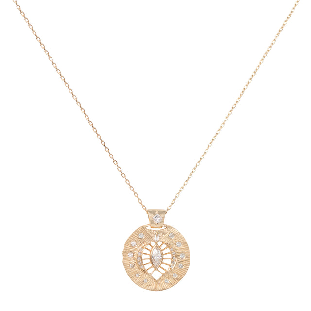 Diamond Open Heart Chain Necklace