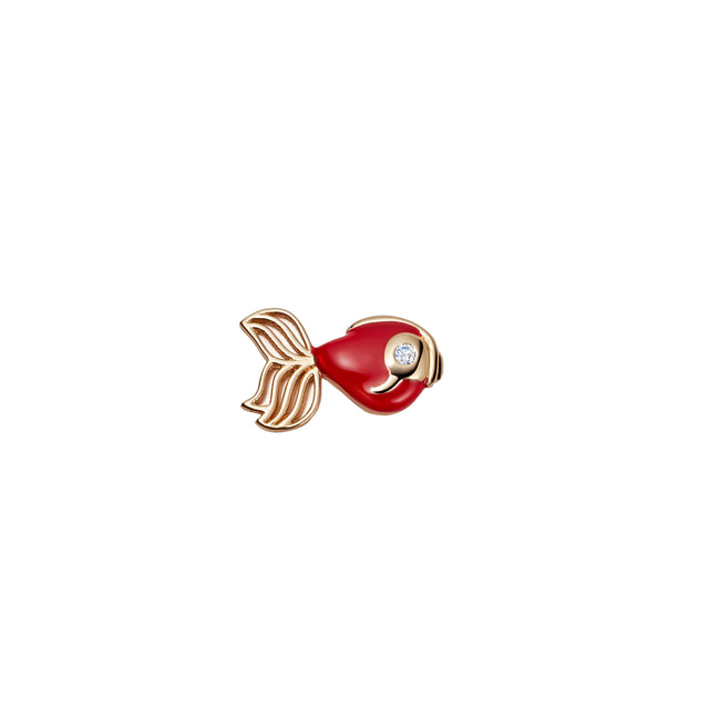 Loquet Abundance Goldfish Charm, front view