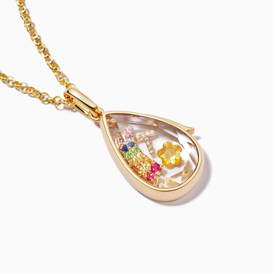 Loquet Yellow Sapphire Flower Charm - Charms & Pendants - Broken English Jewelry in locket
