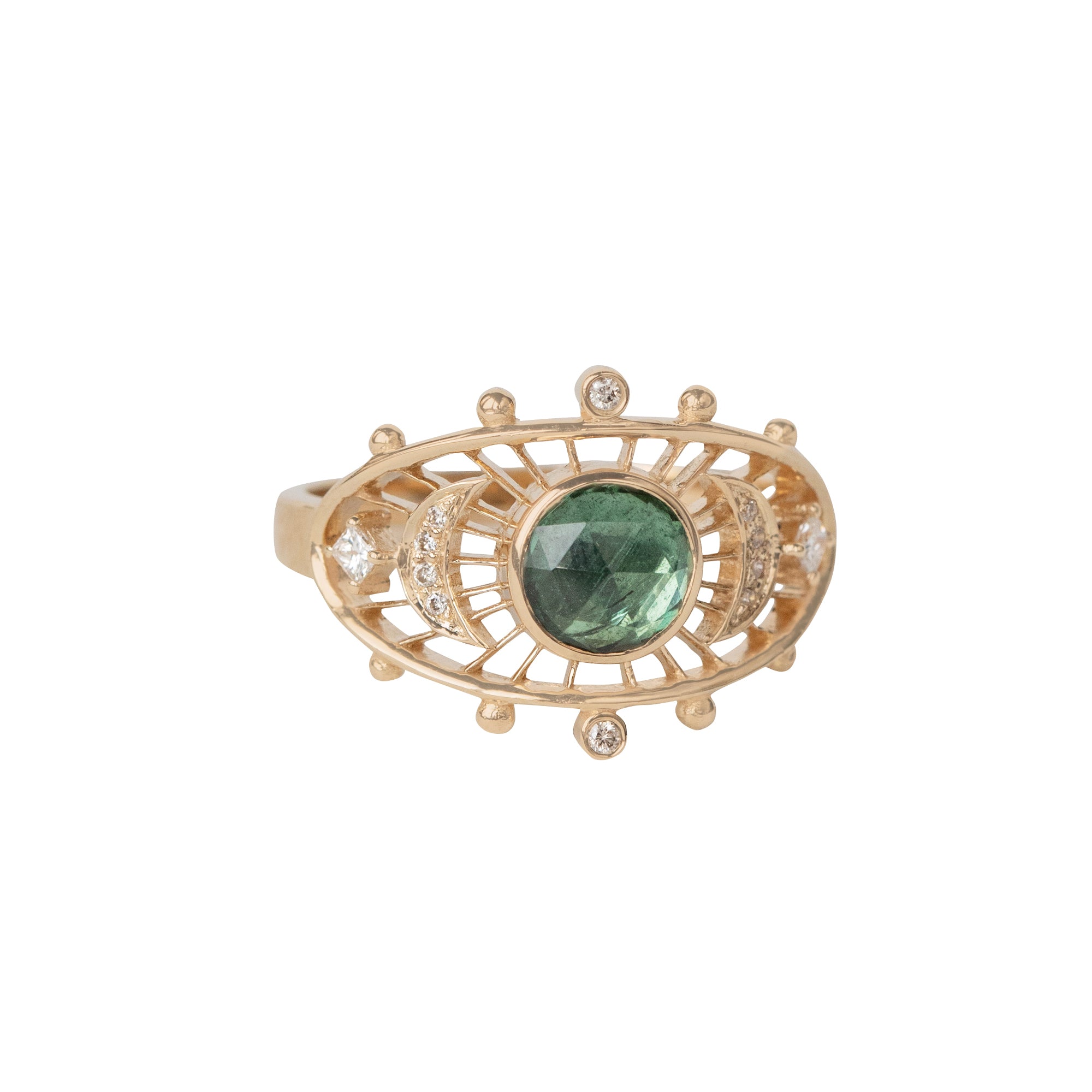 Tourmaline and Diamond Dream Maker Eye Ring