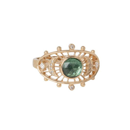 Tourmaline and Diamond Dream Maker Eye Ring - Main Img