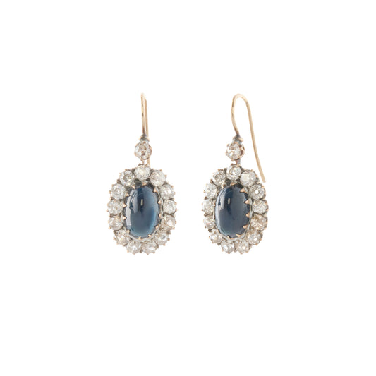 Corundum Drop Earrings - Diamond and Corundum - Main Img