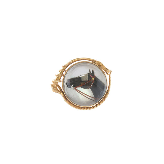 Crystal Intaglio Horse Pin - Main Img