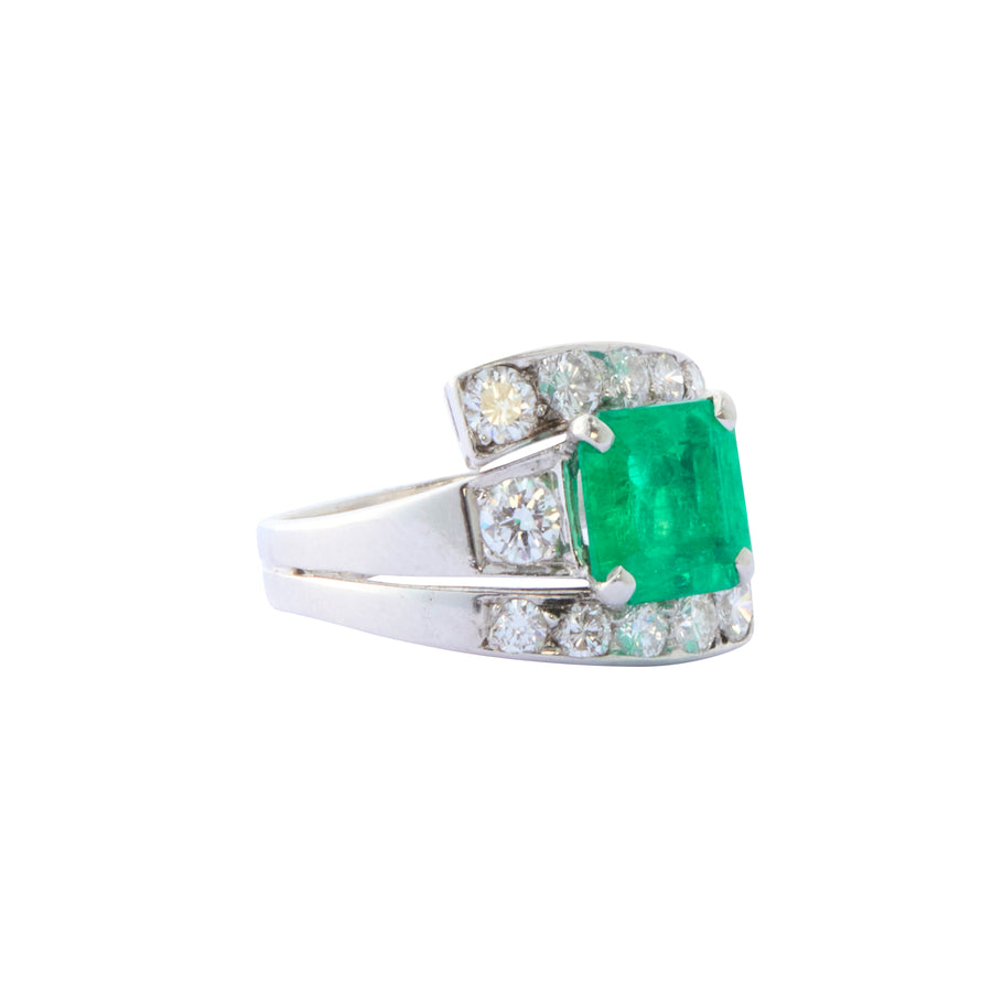 Colombian Ring - Emerald and Diamond