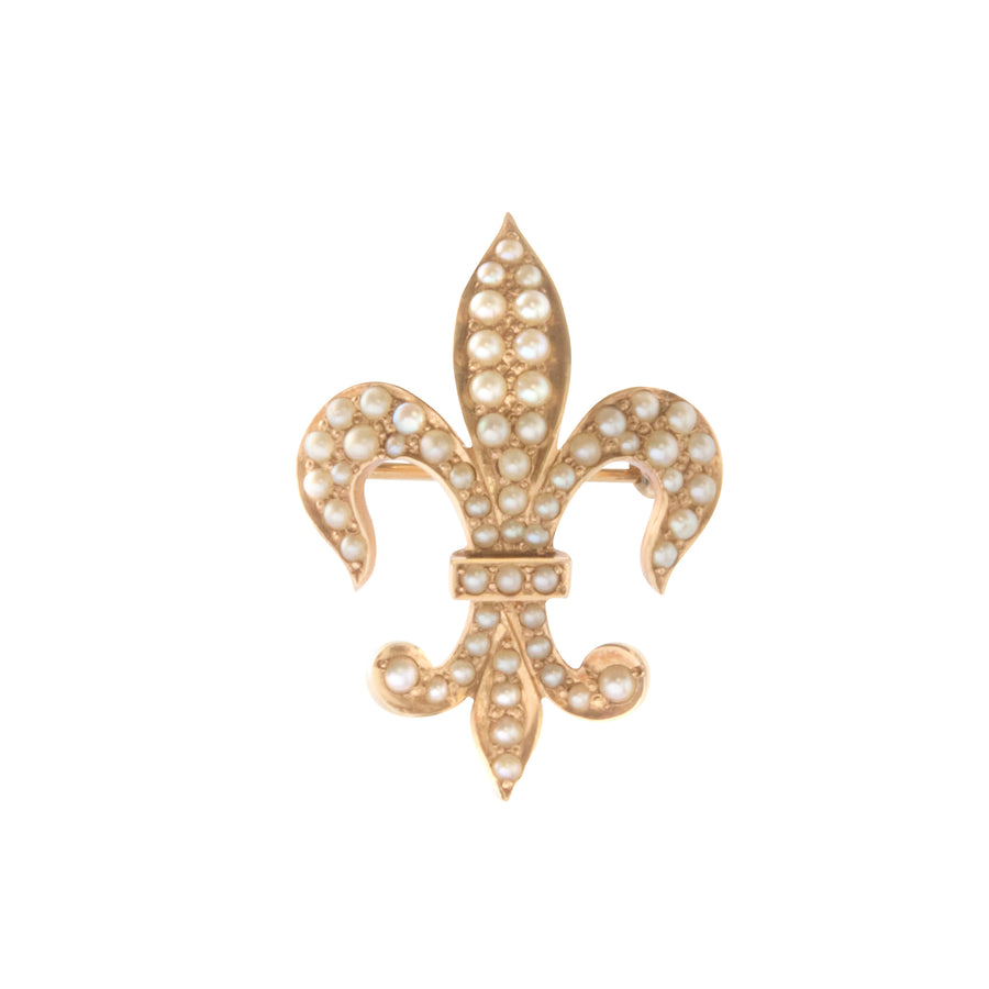 Pearl Fleur-de-Lis Brooch