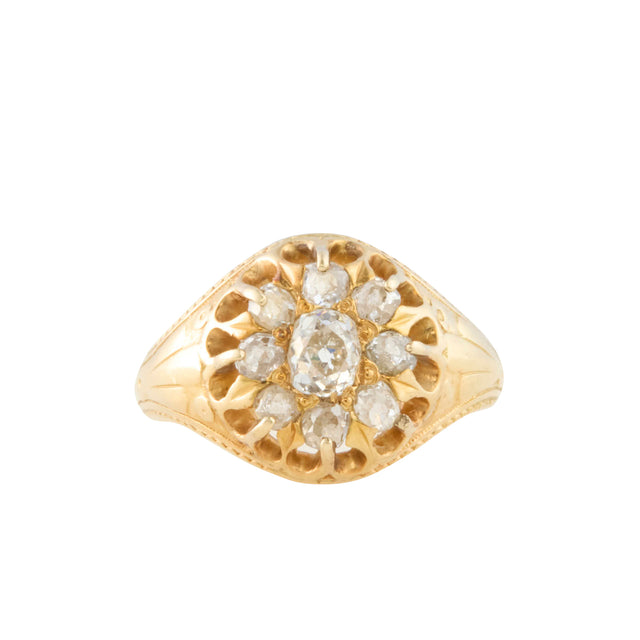 Diamond Victorian Cluster Ring
