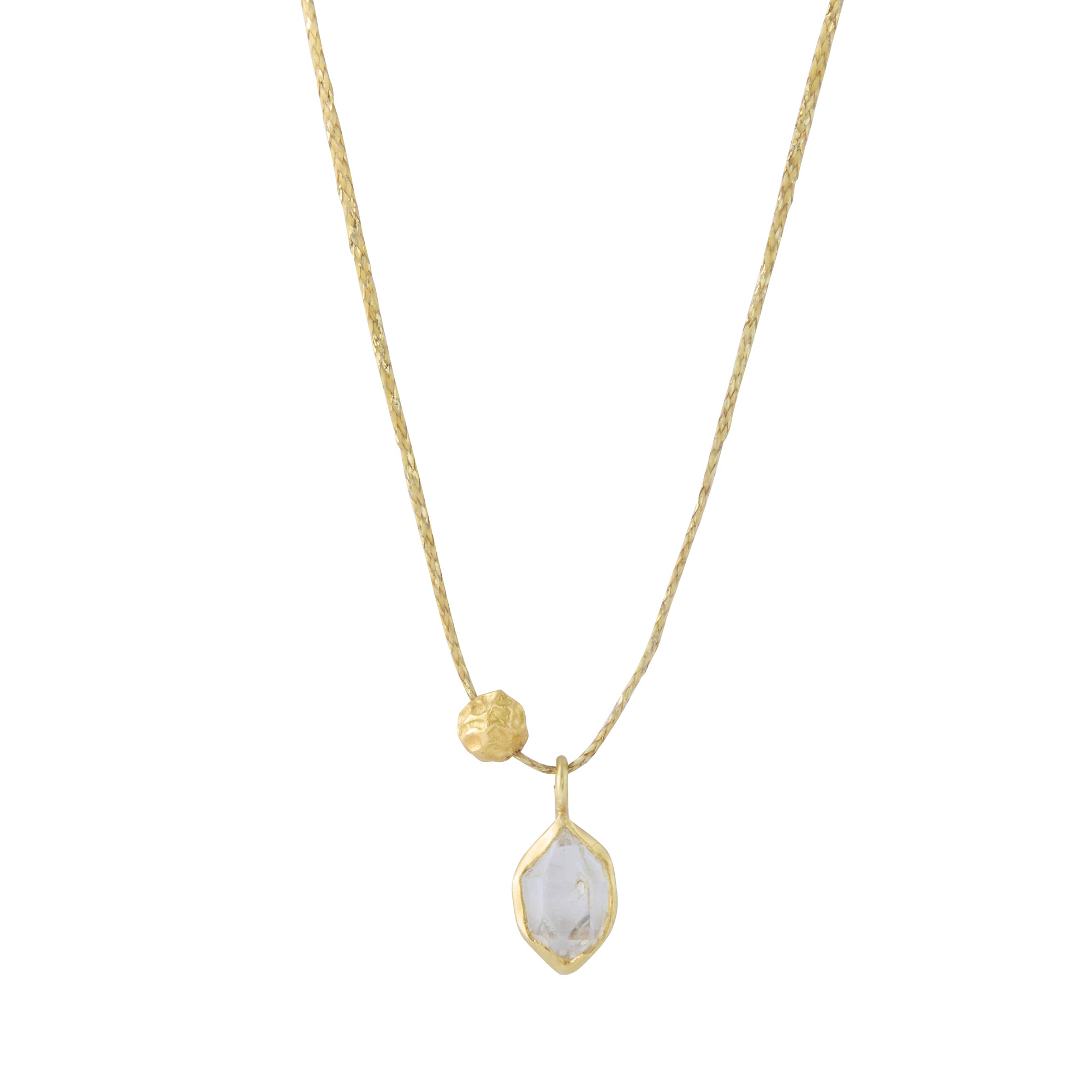 Beira Collete Crystal Pendant Necklace with Peppercorn Charm