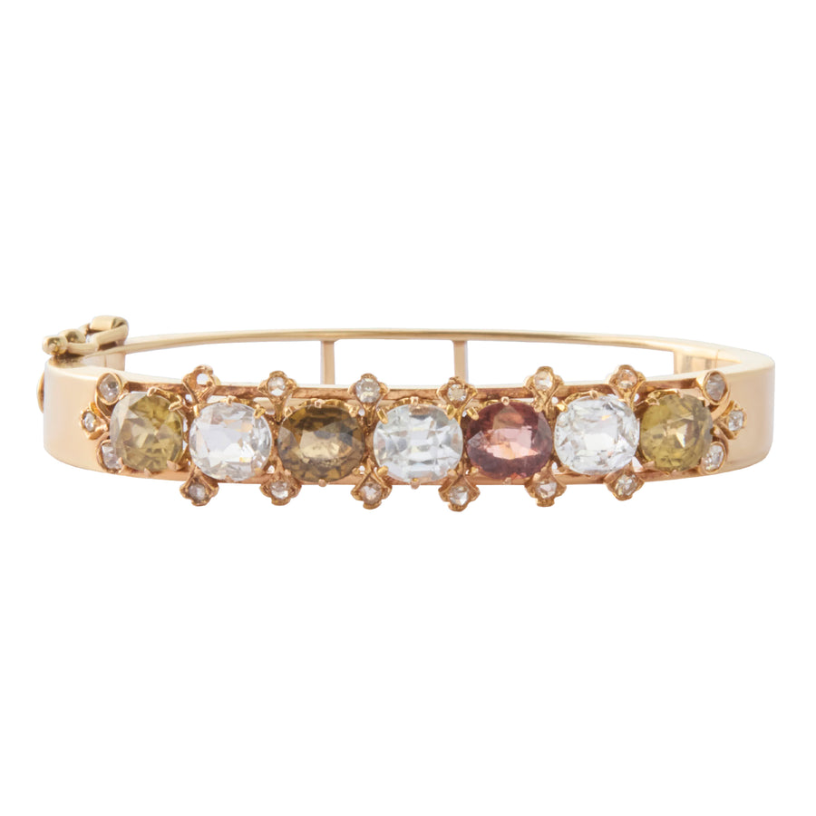 Rose Cut Multi Stone Victorian Bracelet