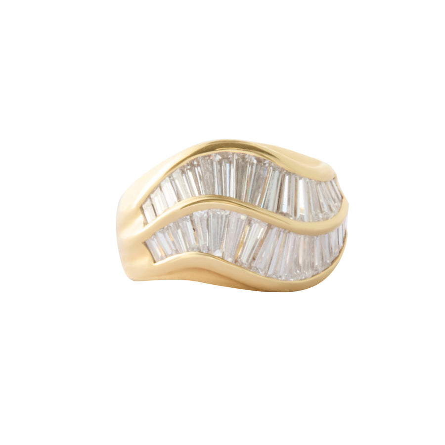 Modern Baguette Diamond Ladies Ring