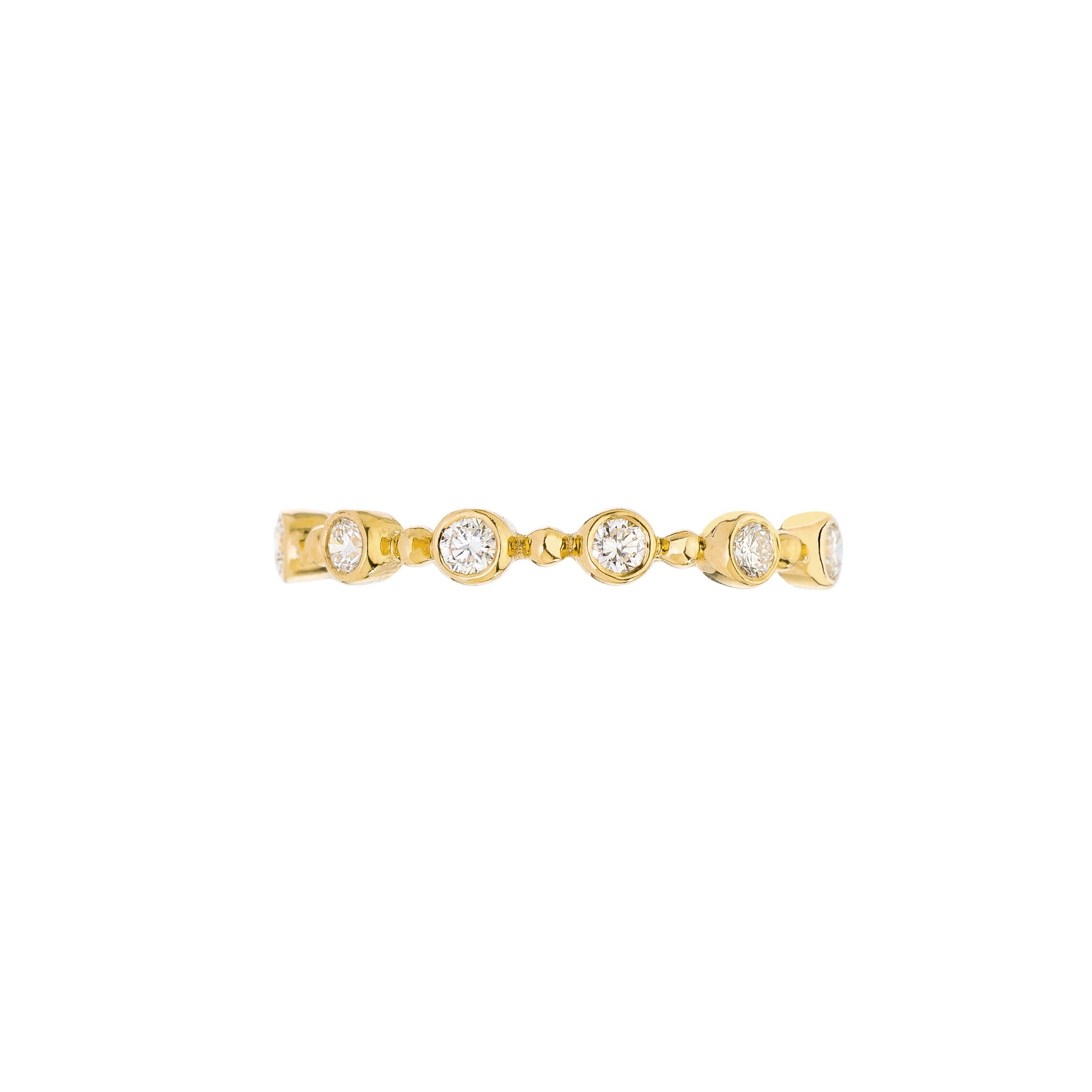 White Diamond Petit Bubble Band Ring