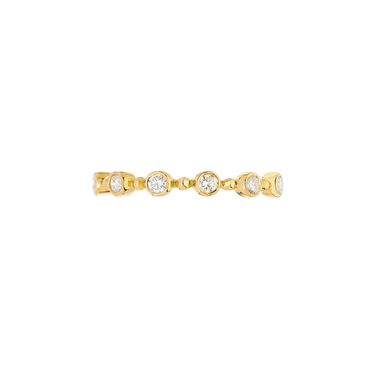 White Diamond Petit Bubble Band Ring - Main Img