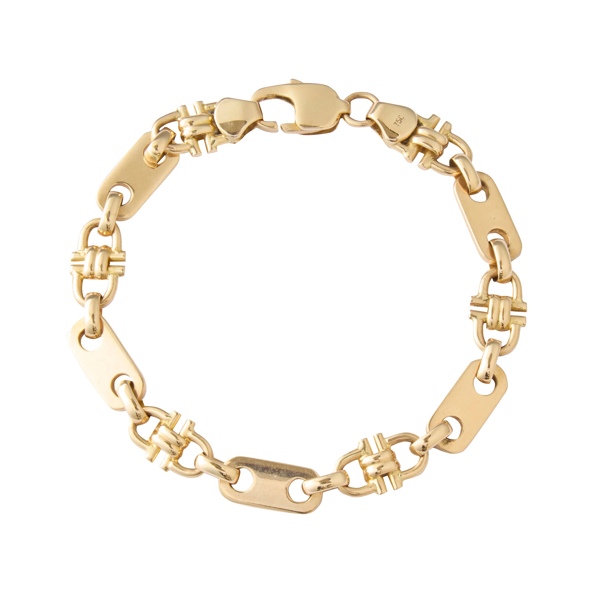 Gucci Style Chain 18K Yellow Gold 8"